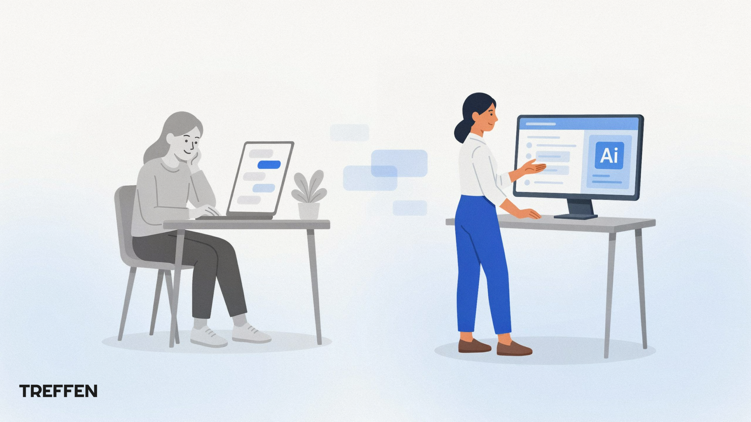 Chat IA no WhatsApp da empresa versus atendimento manual sem IA